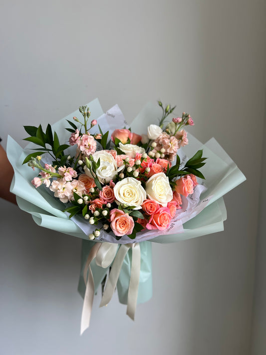 Peach Whisper Flower Bouquet