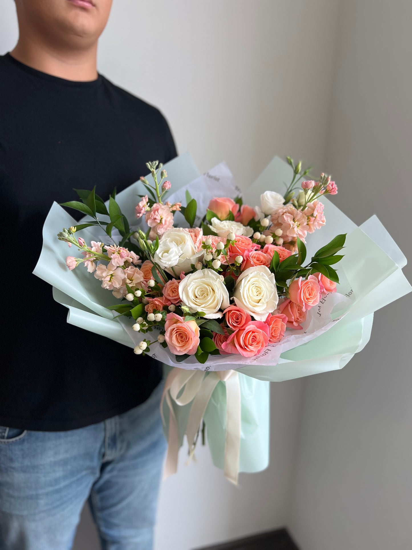 Peach Whisper Flower Bouquet