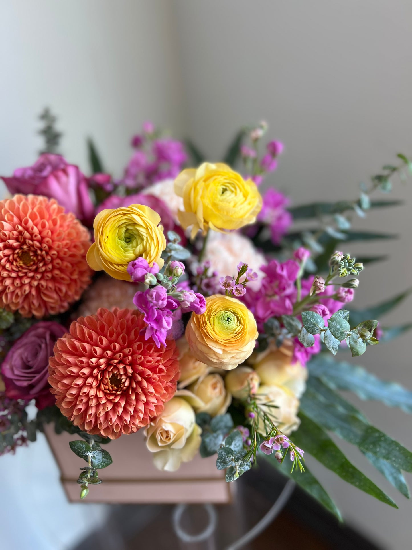 Sunset Bliss Flower Box Arrangement