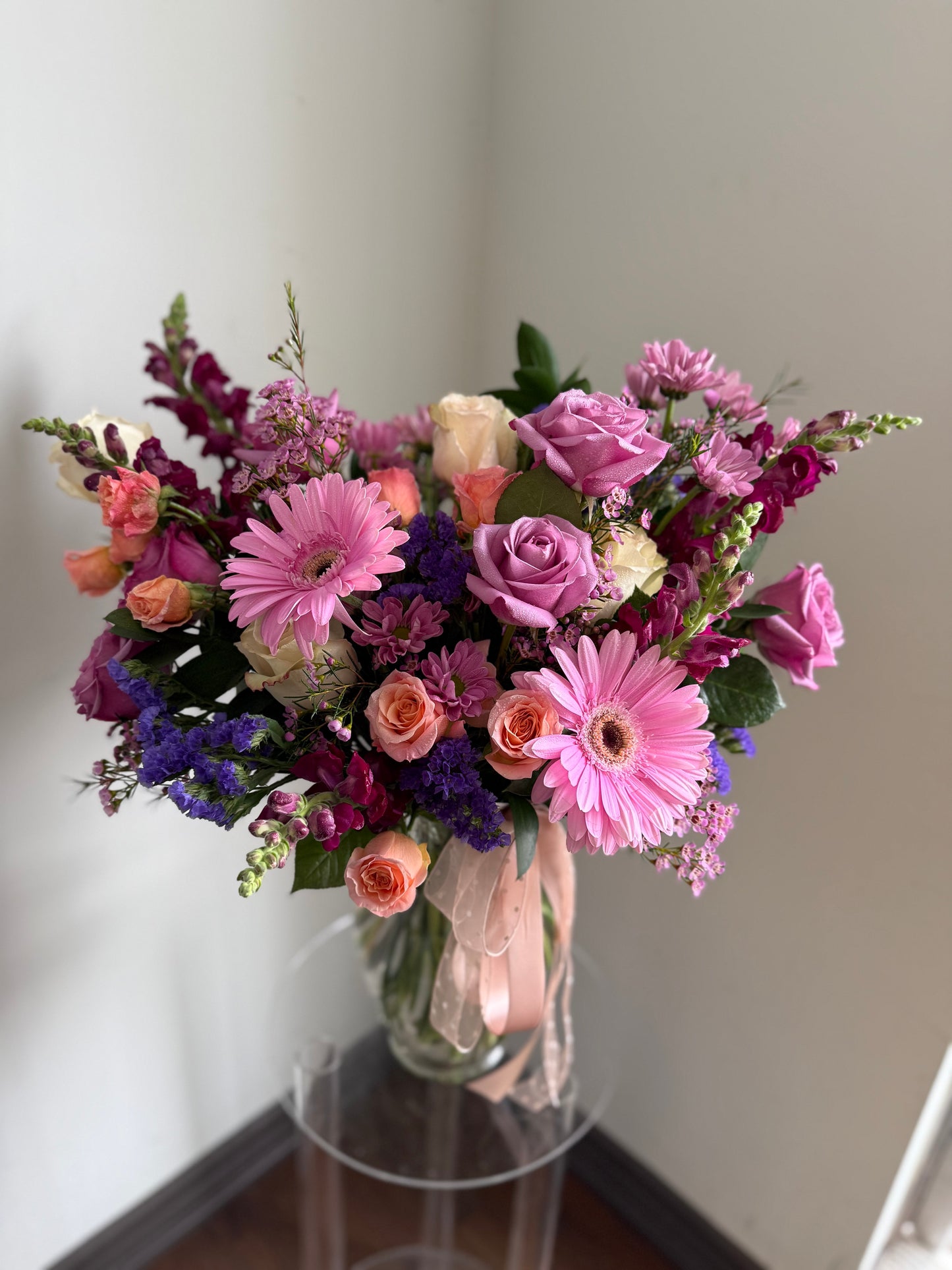 Blushing Twilight Vase Arrangement