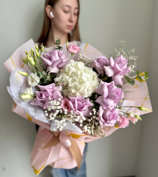 white and lavender flowers