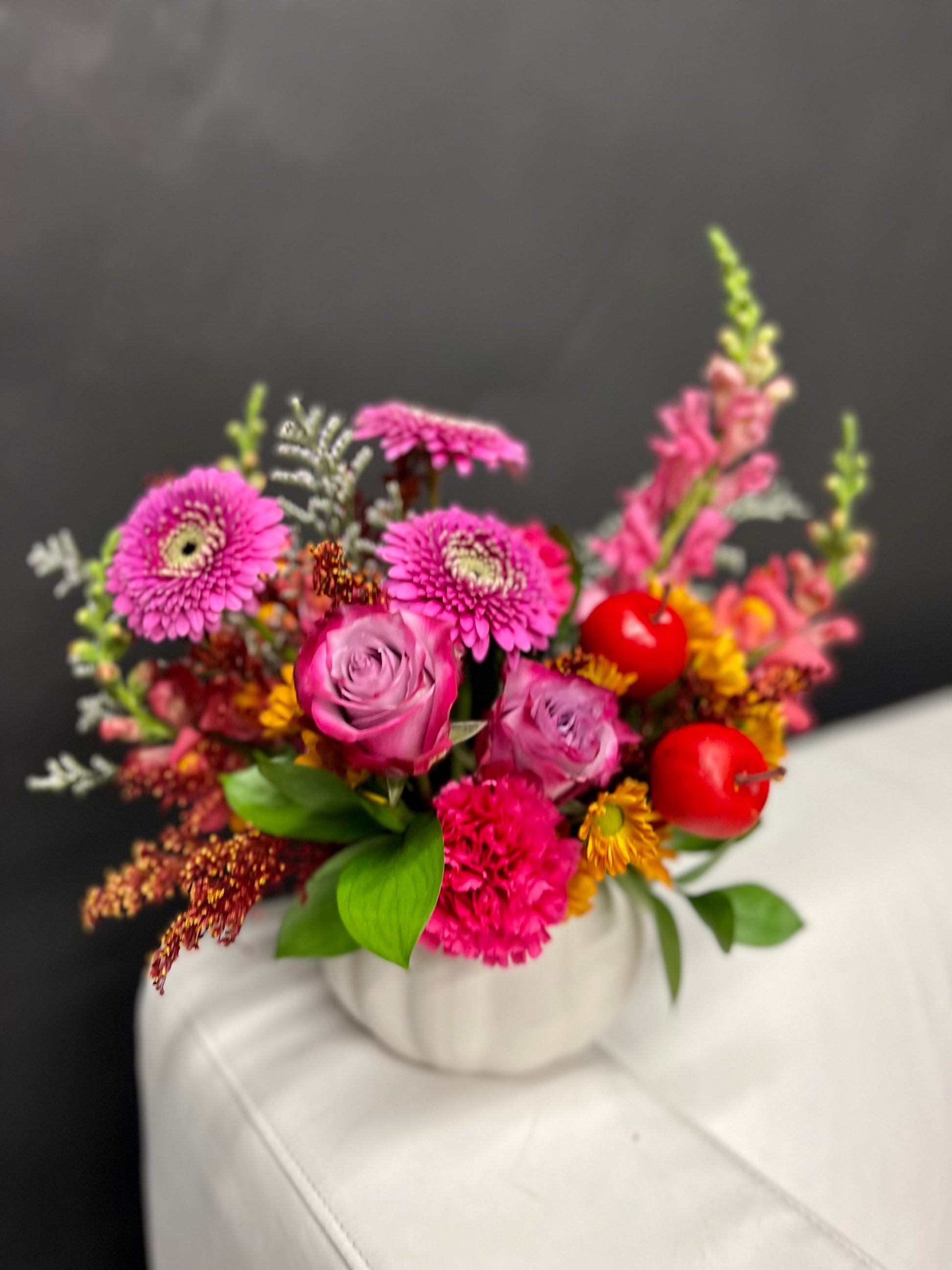 Pumpkin Vase Floral Arrangement - Toy Florist