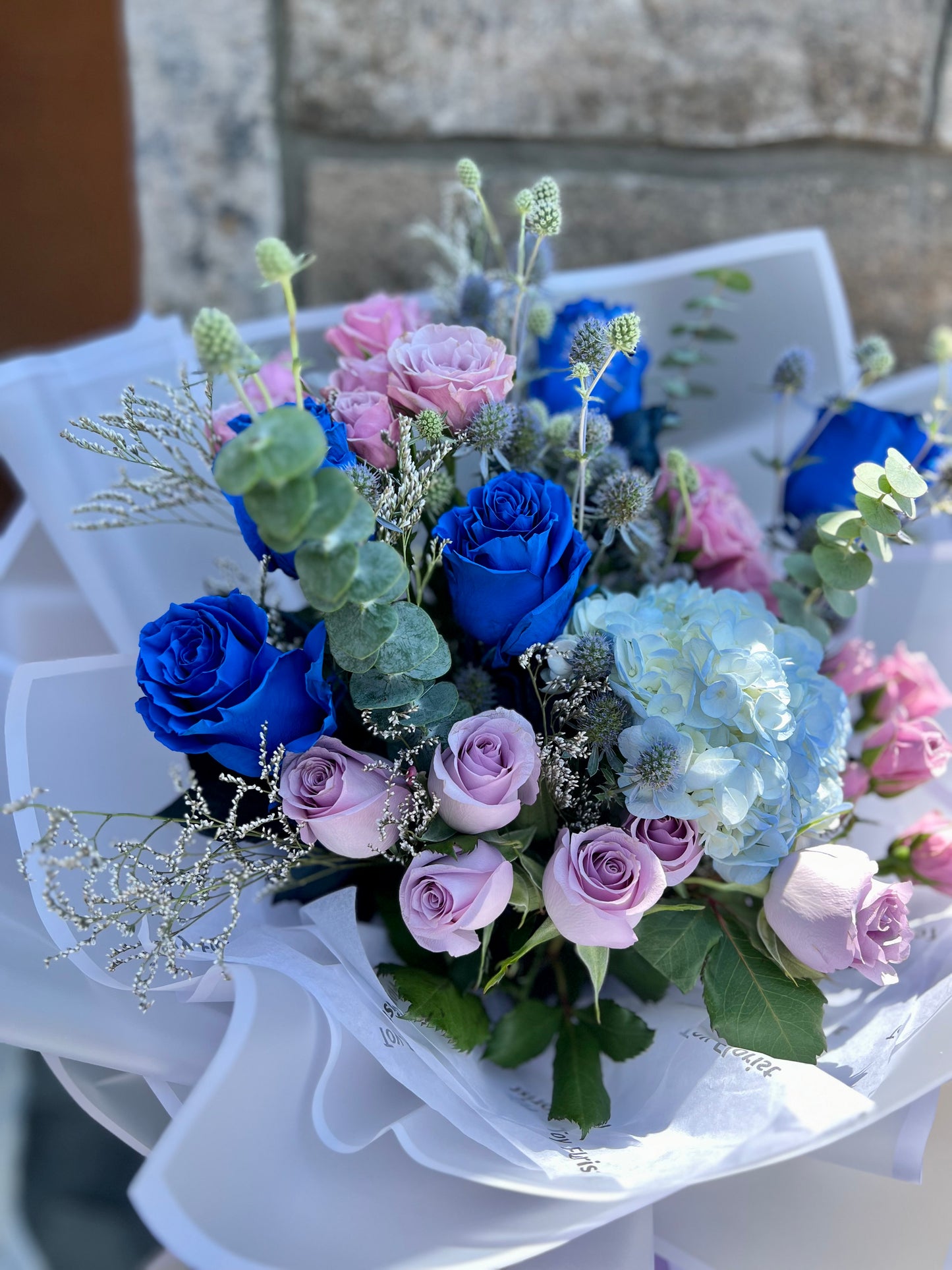 Azure Dreams Blue Flowers Bouquet