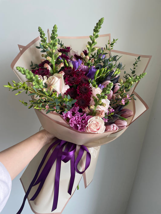 burgundy flowers