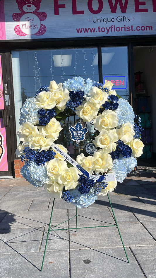 Toronto Maple Leafs Tribute Funeral Wreath Toy Florist