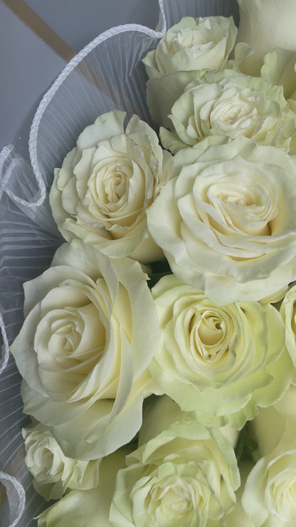 Pure Elegance White Roses Bouquet